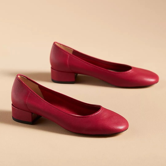Anthropologie Silent D Red Ballet Pump - Picture 2 of 9